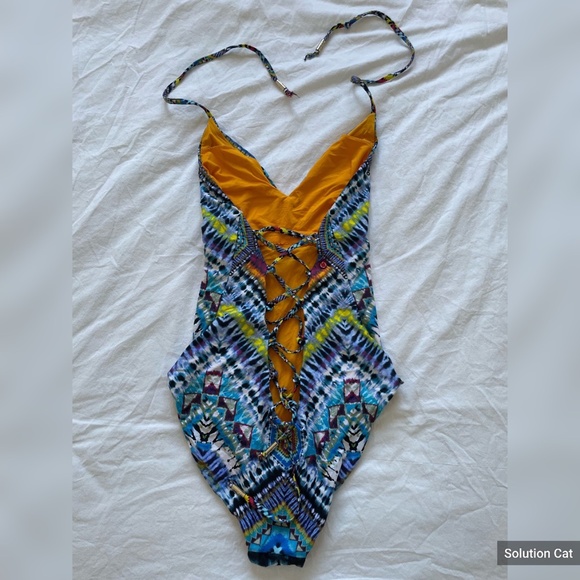 Red Carter One-Piece Bathing Suit - S - Picture 2 of 2